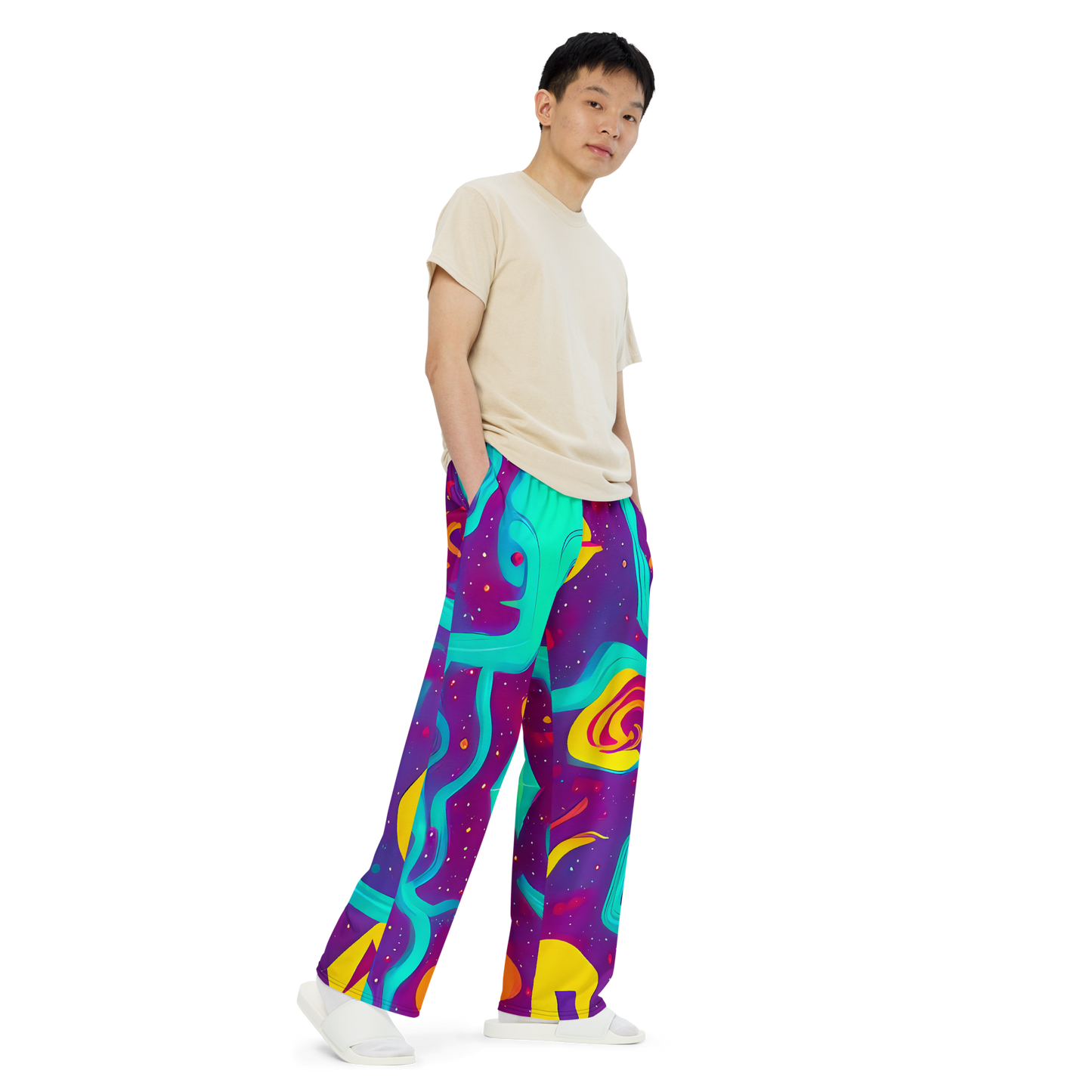 Wide-Leg Pants - Cosmic Current