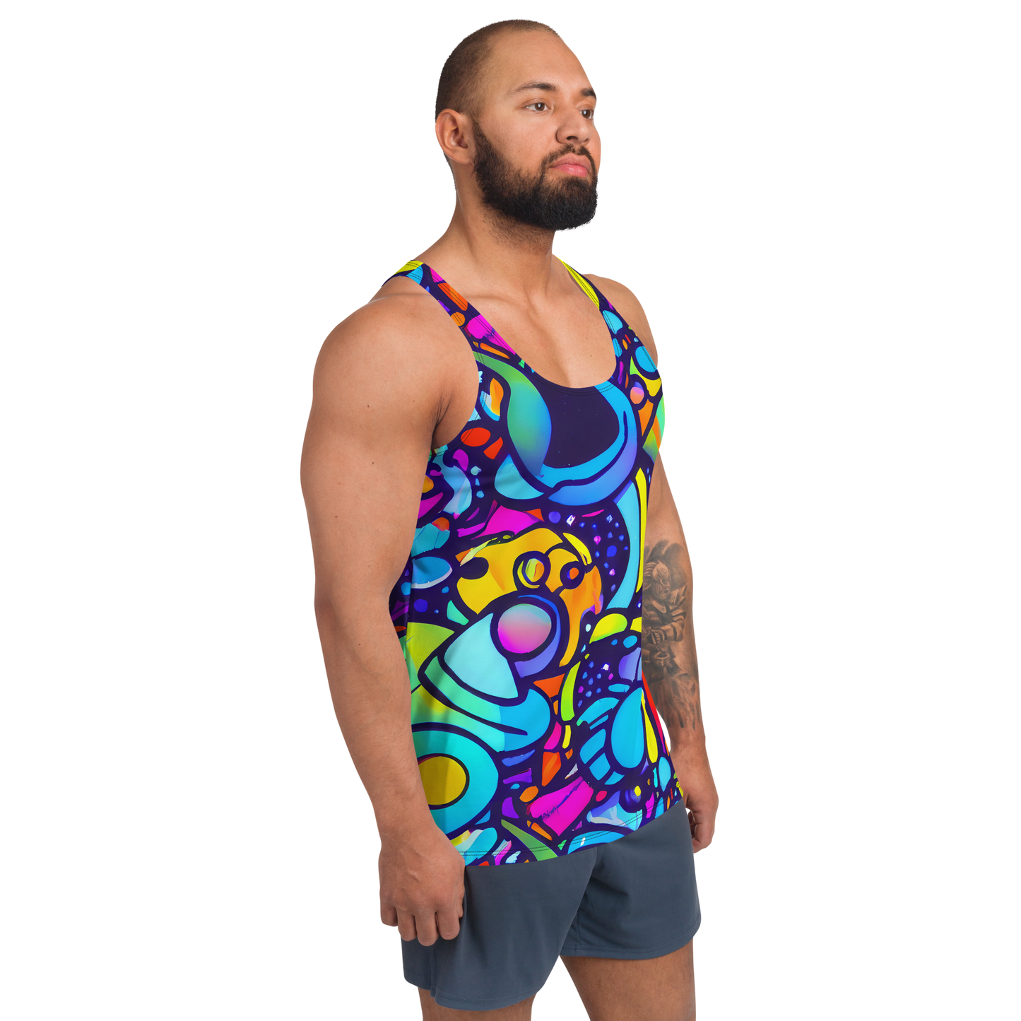 Men's Tank Top - Neon Graffscape