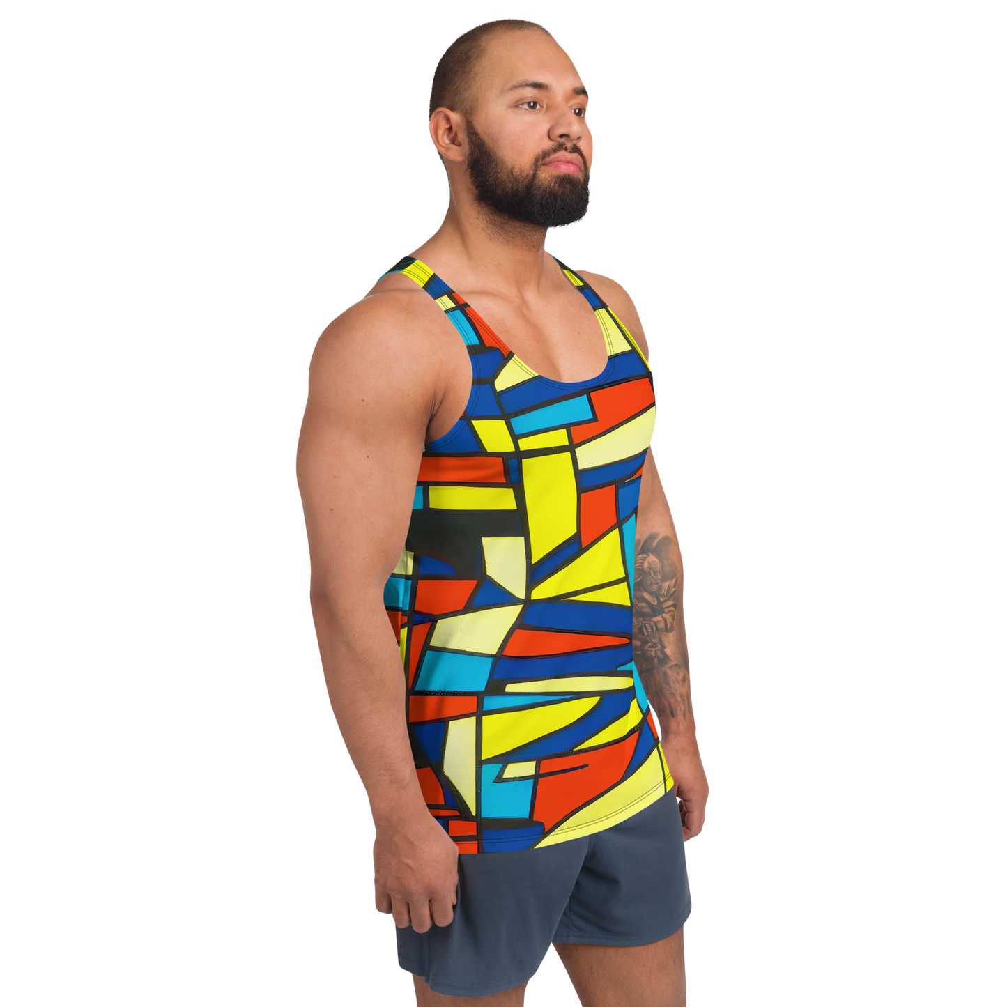 Men's Tank Top - Neon Fractals