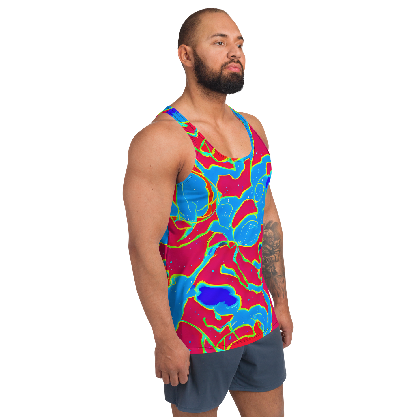 Men's Tank Top - Electric Bloom