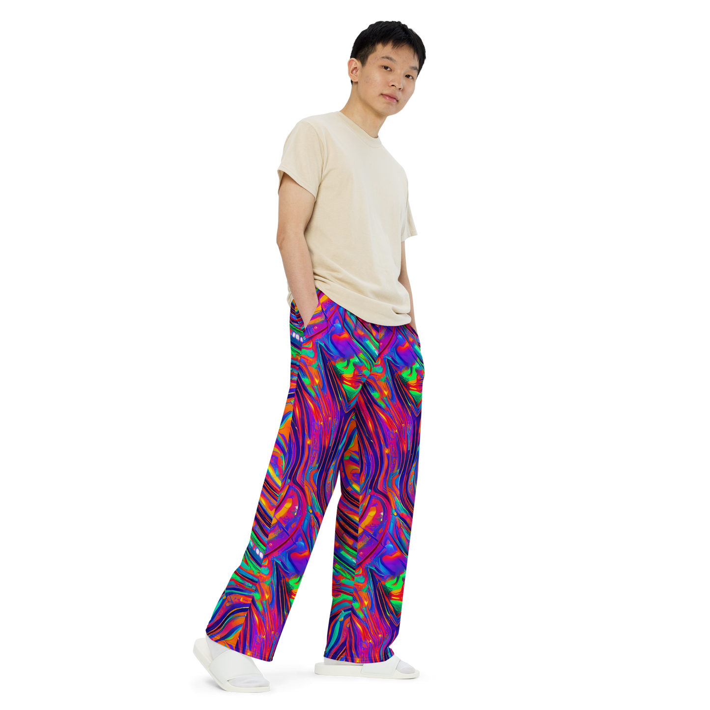 Wide-Leg Pants - Quantum Spiral