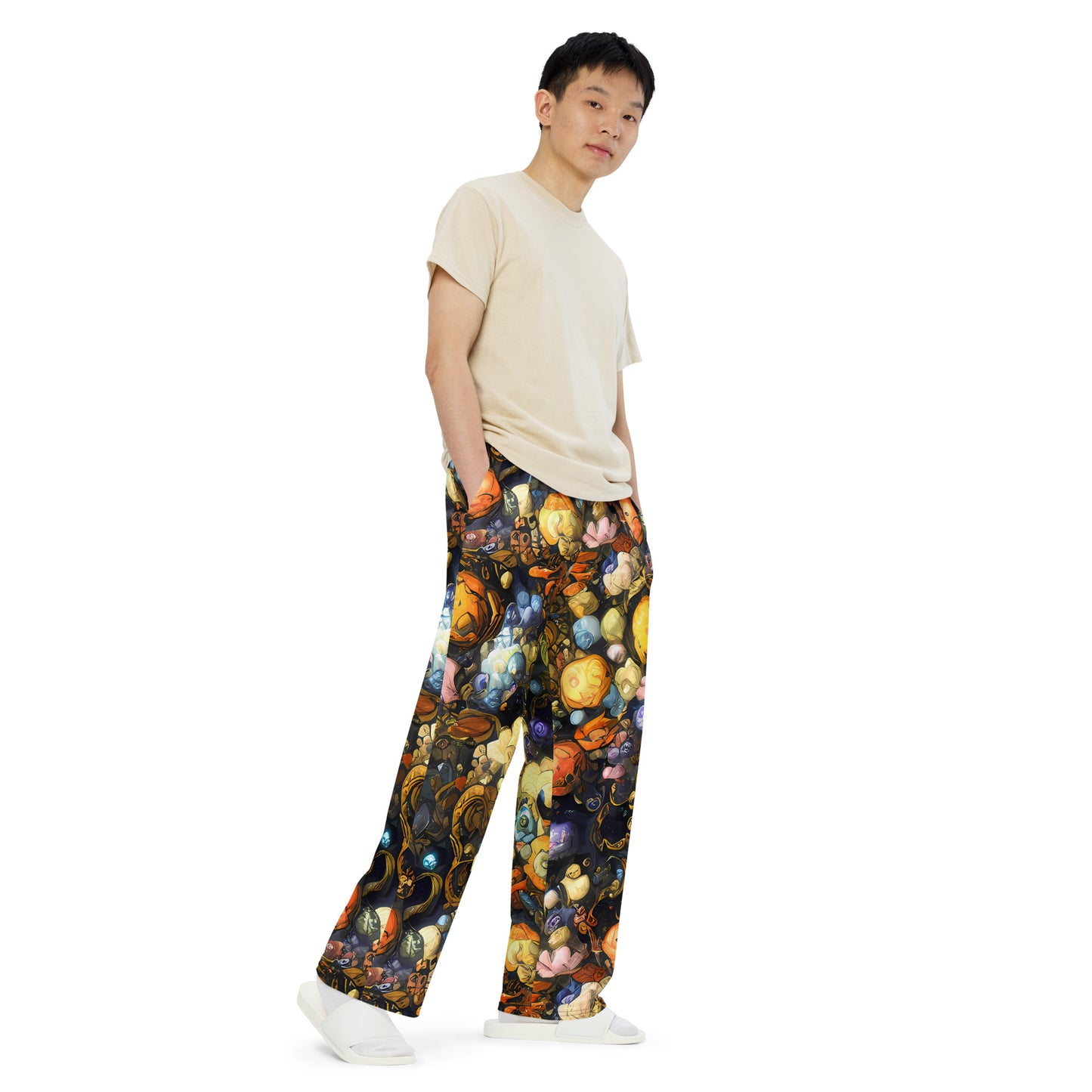 Wide-Leg Pants - Baroque Blossom