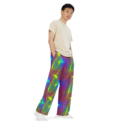 Wide-Leg Pants - Prismatic Web