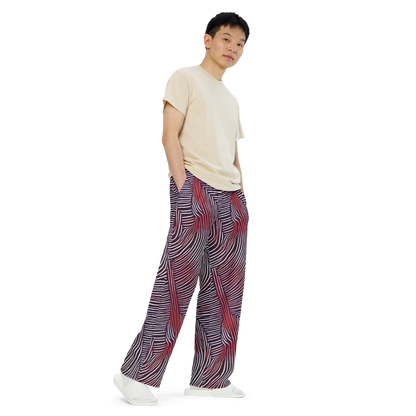 Wide-Leg Pants - Nebula Waves