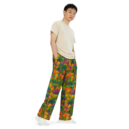 Wide-Leg Pants - Autumn Kaleidoscope