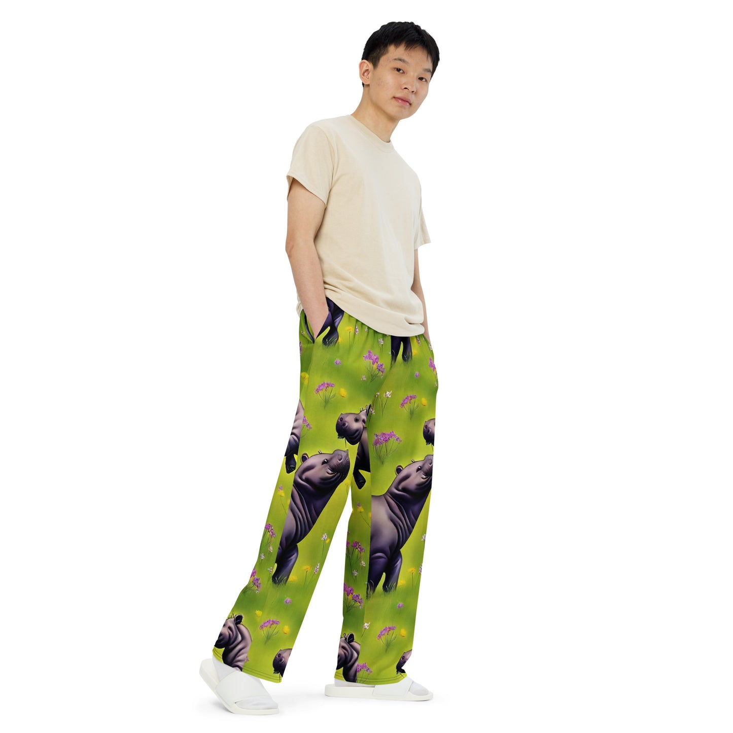 Wide-Leg Pants - Verdant Safari