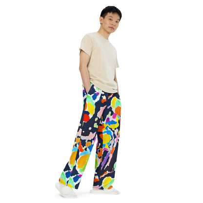 Wide-Leg Pants - Kaleido Burst
