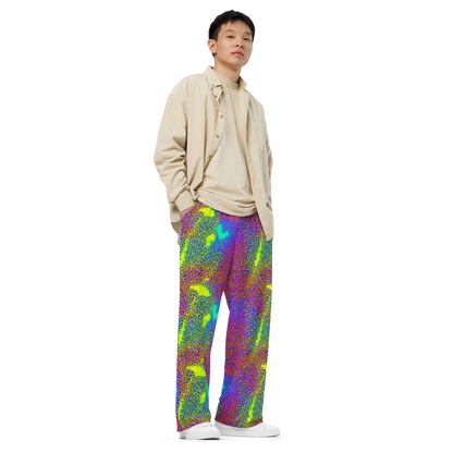 Wide-Leg Pants - Prismatic Web