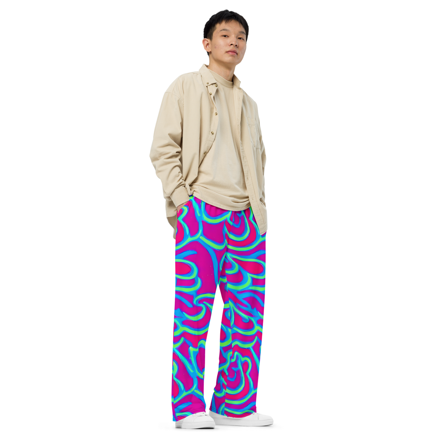 Wide-Leg Pants - Aquatic Ember