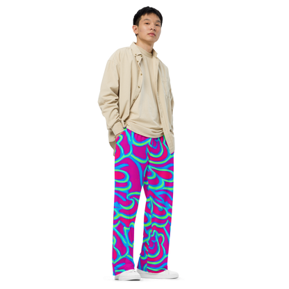 Wide-Leg Pants - Aquatic Ember