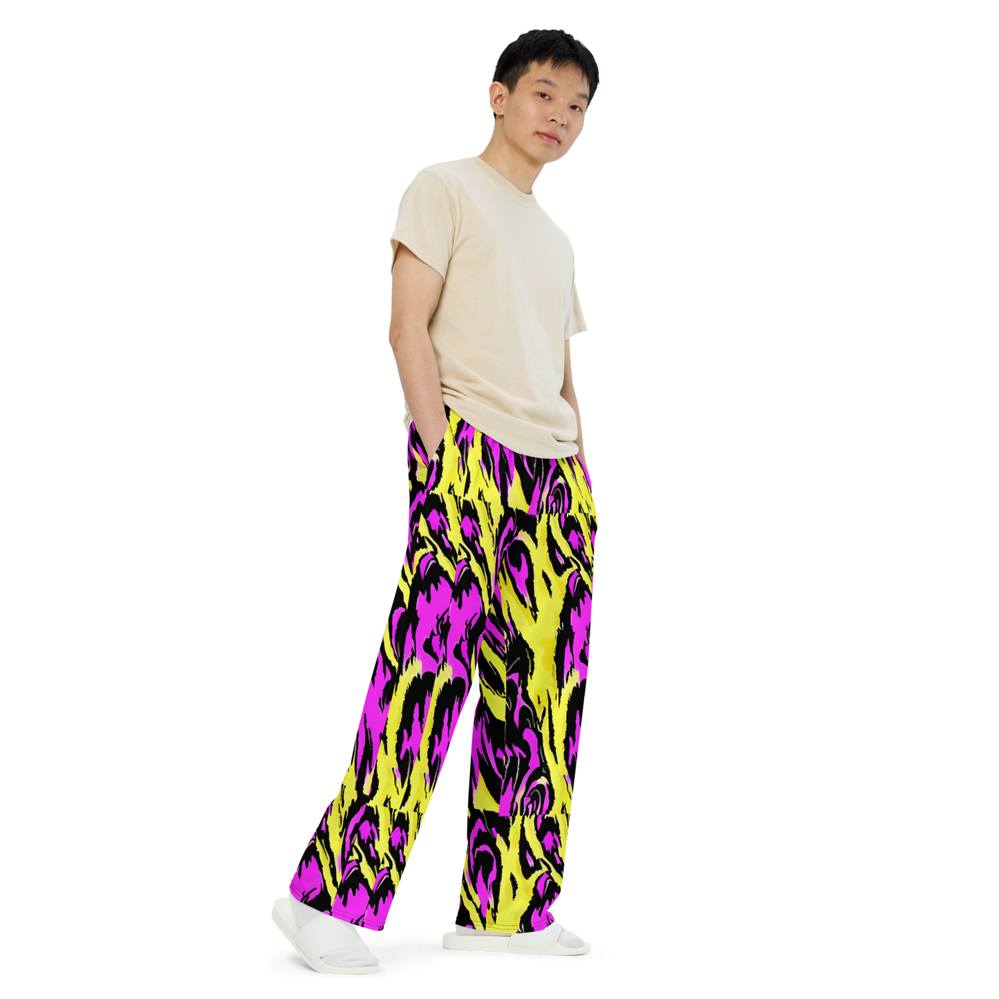 Wide-Leg Pants - Neon Savanna