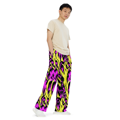 Wide-Leg Pants - Neon Savanna