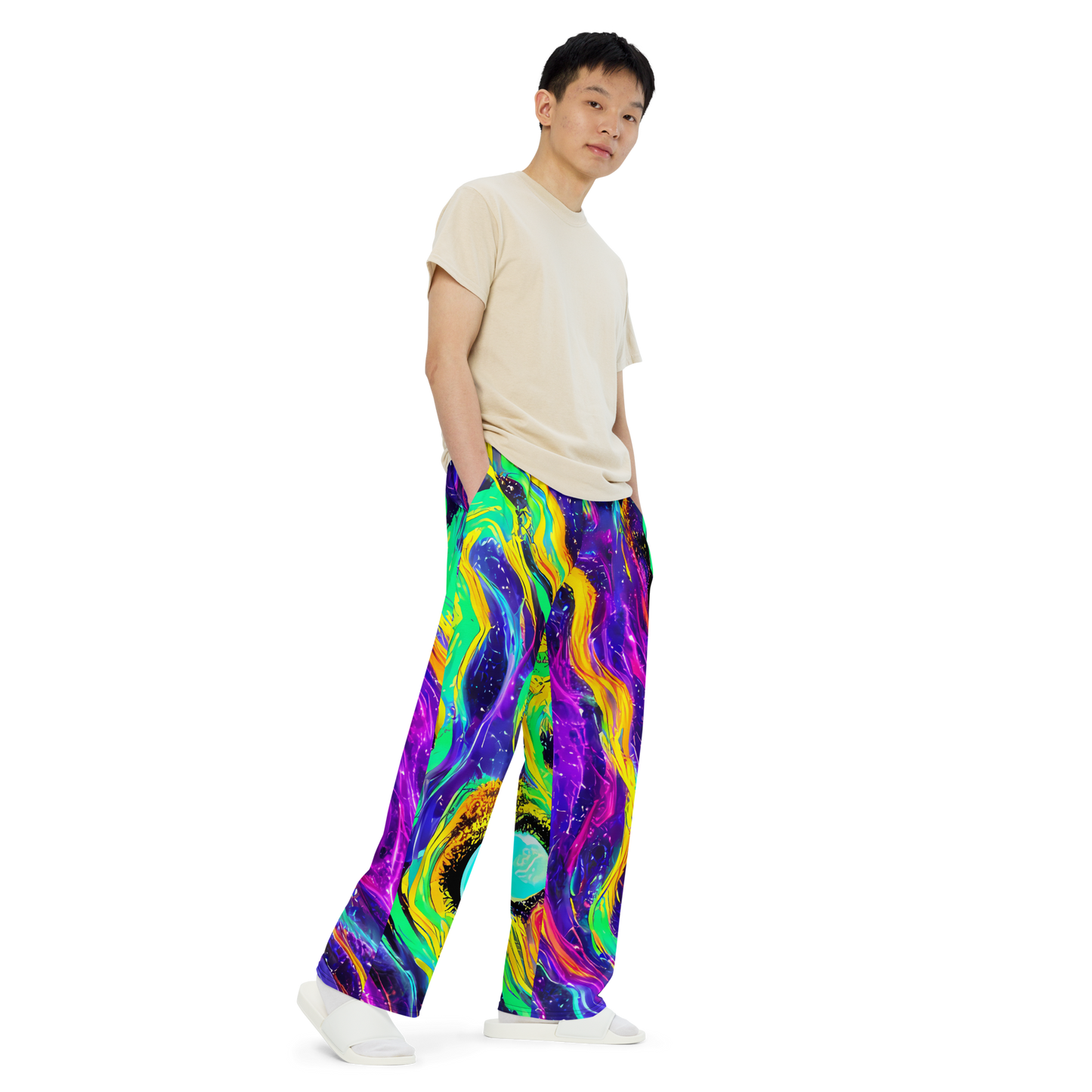 Wide-Leg Pants - Jackson Swirl