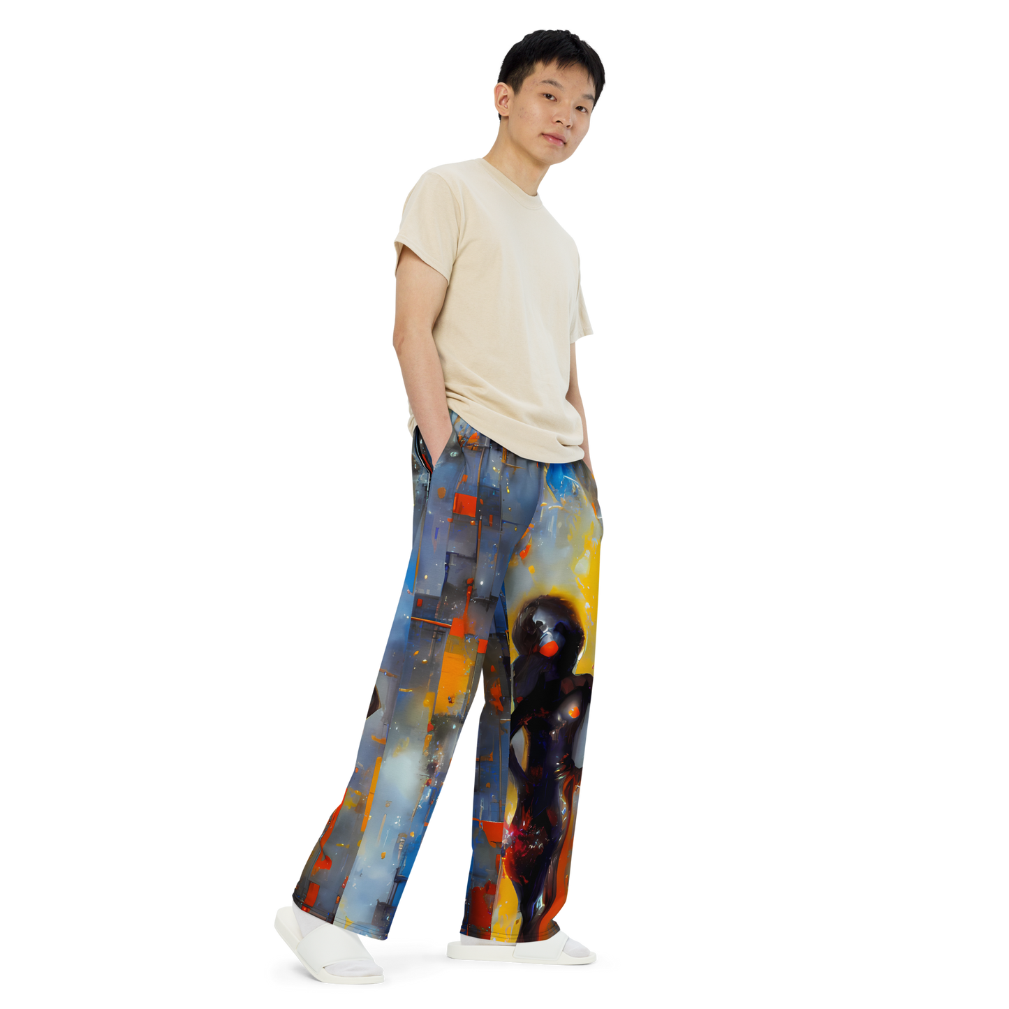 Wide-Leg Pants - Neoblock Fusion