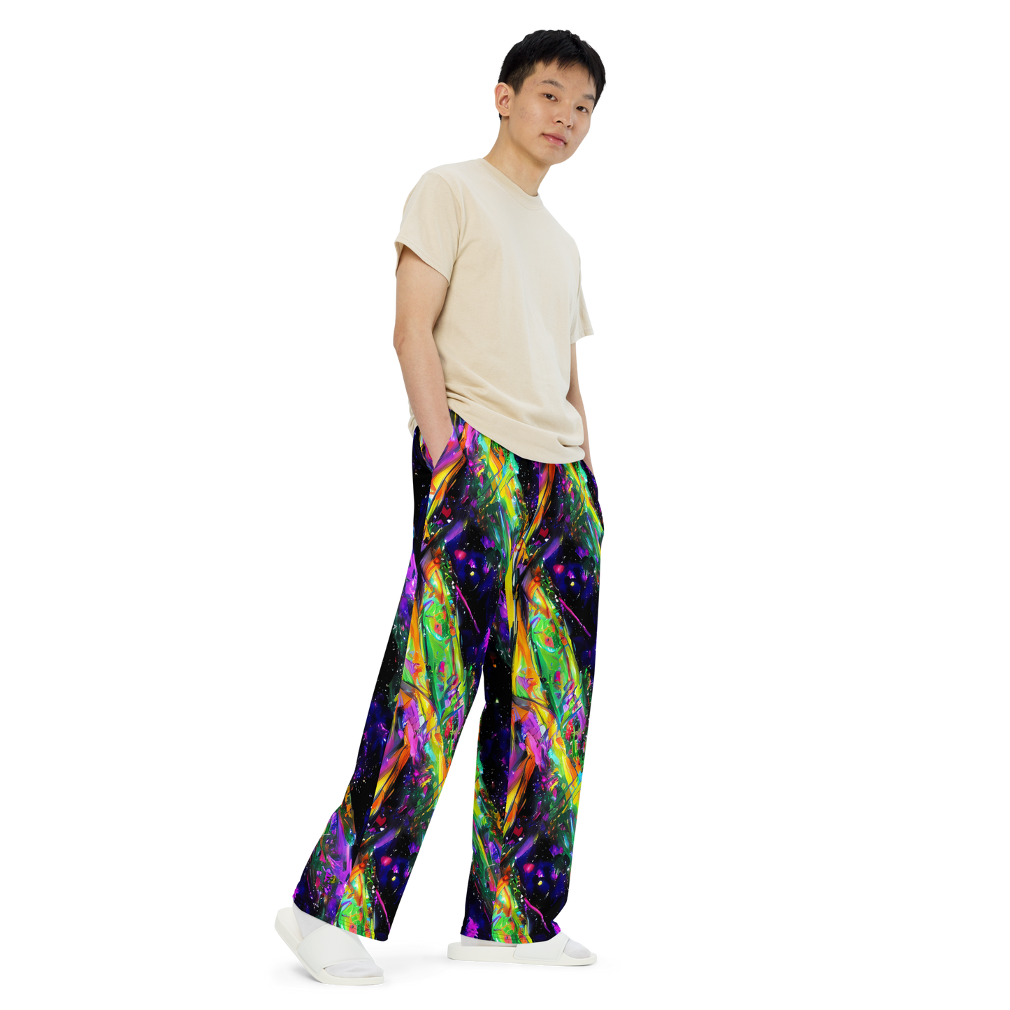 Wide-Leg Pants - Galactic Flamenco