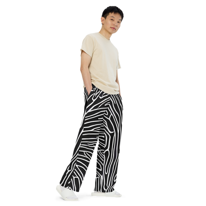 Wide-Leg Pants - Acconci Waves