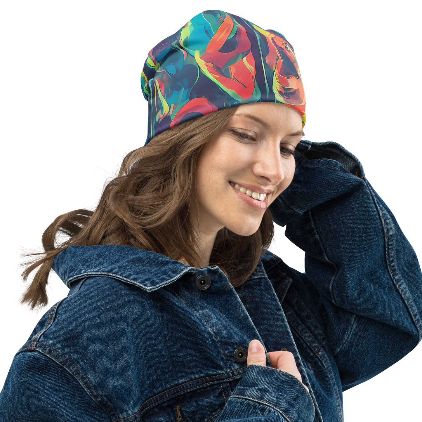 Beanie - Neon Aurora