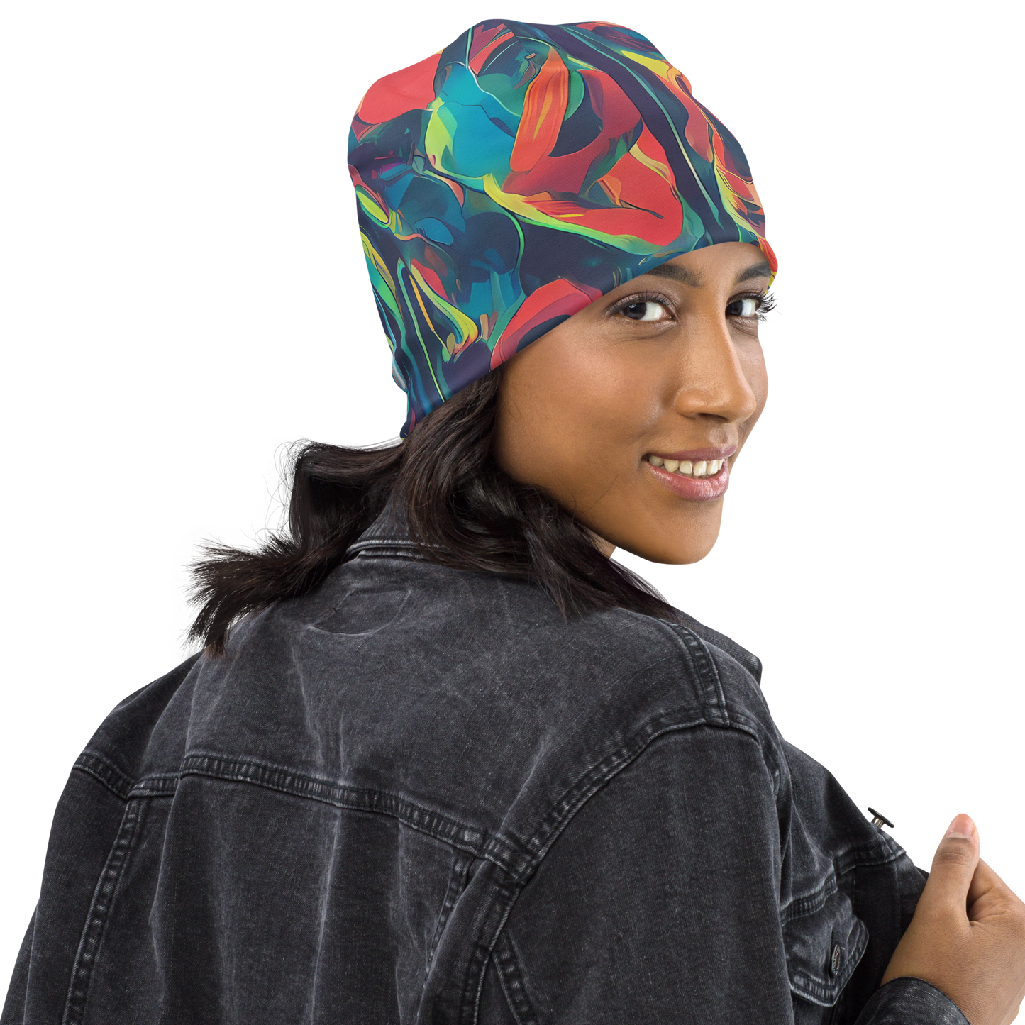 Beanie - Neon Aurora