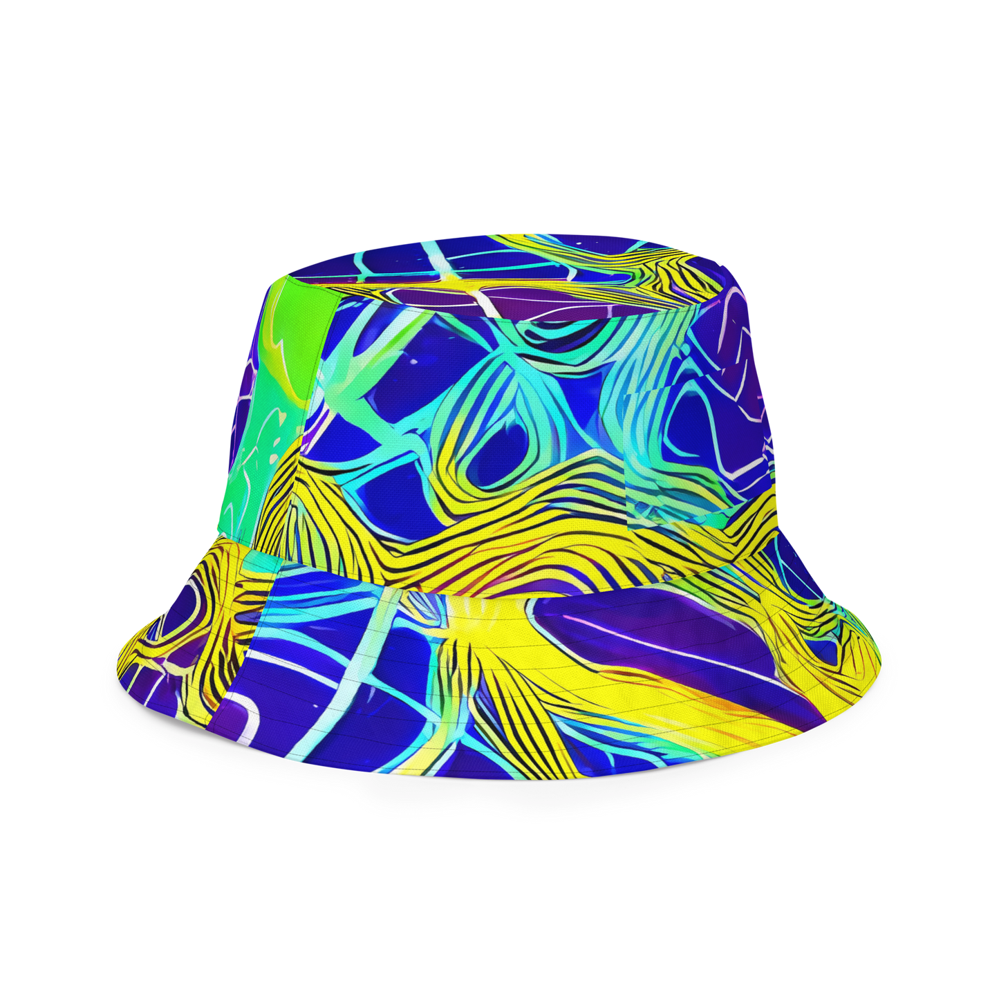 Reversible Bucket Hat - Neon Jungle Rhapsody