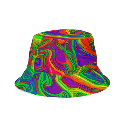 Reversible Bucket Hat - Psychedelic Waves