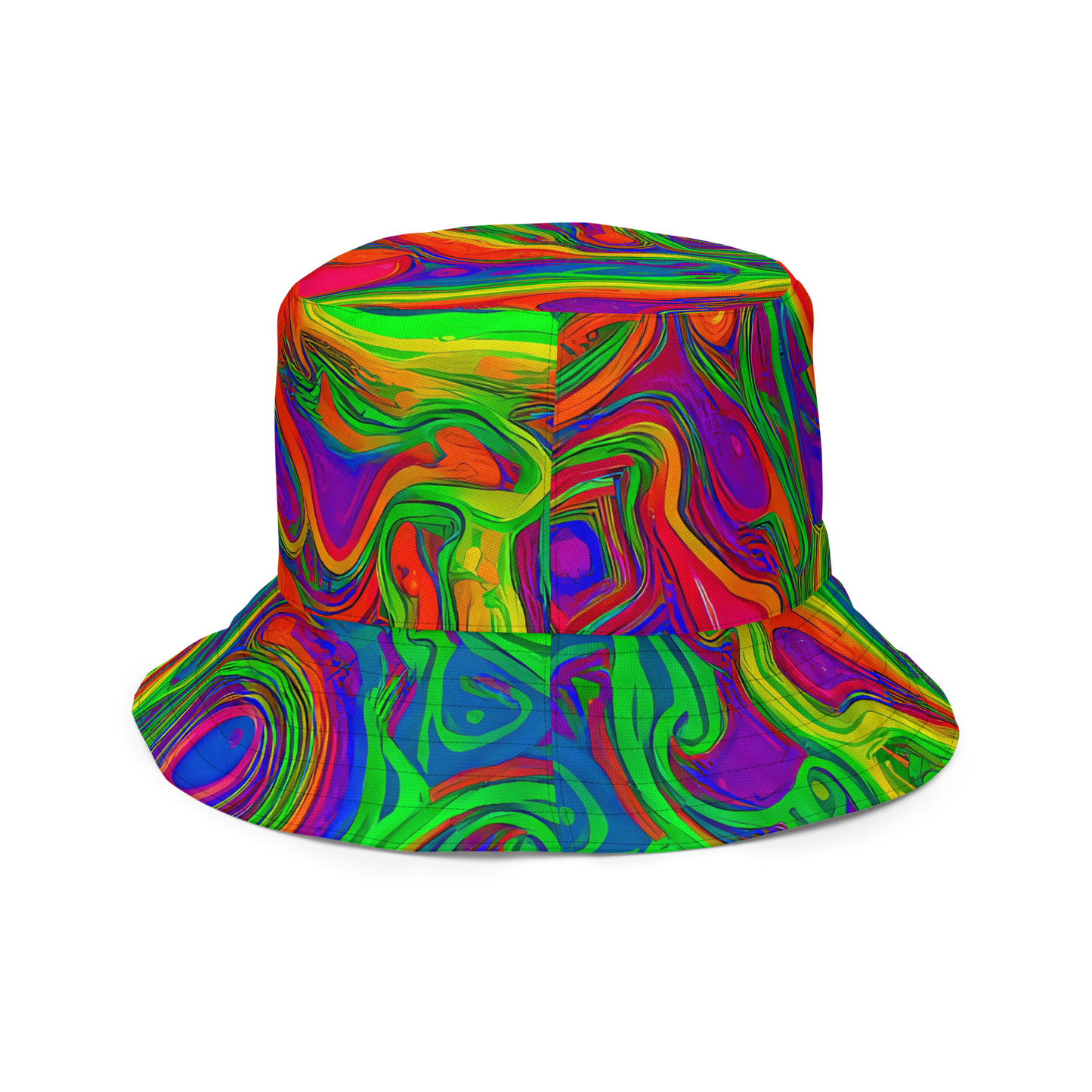 Reversible Bucket Hat - Psychedelic Waves