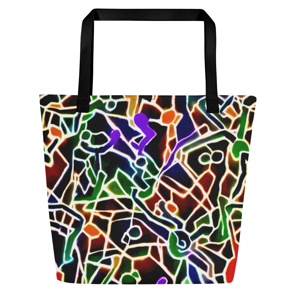 Large Tote Bag w/ Pocket (unisex) - Sparkling Surf