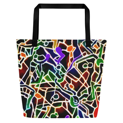 Large Tote Bag w/ Pocket (unisex) - Sparkling Surf