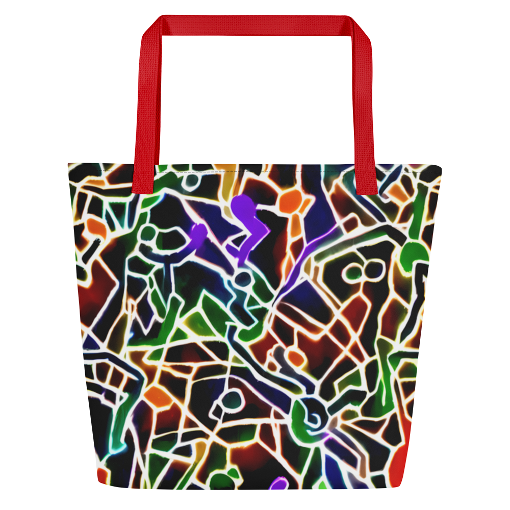 Large Tote Bag w/ Pocket (unisex) - Sparkling Surf