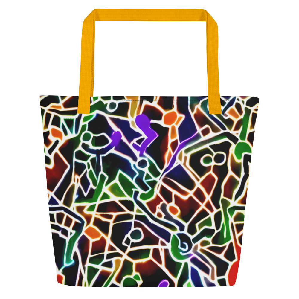 Large Tote Bag w/ Pocket (unisex) - Sparkling Surf