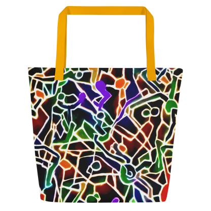 Large Tote Bag w/ Pocket (unisex) - Sparkling Surf