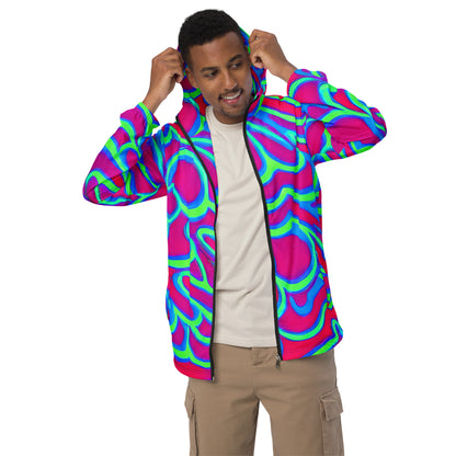 Men’s windbreaker - Aqua Flame