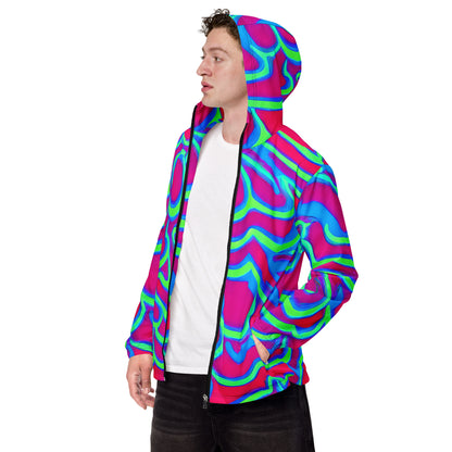 Men’s windbreaker - Aqua Flame