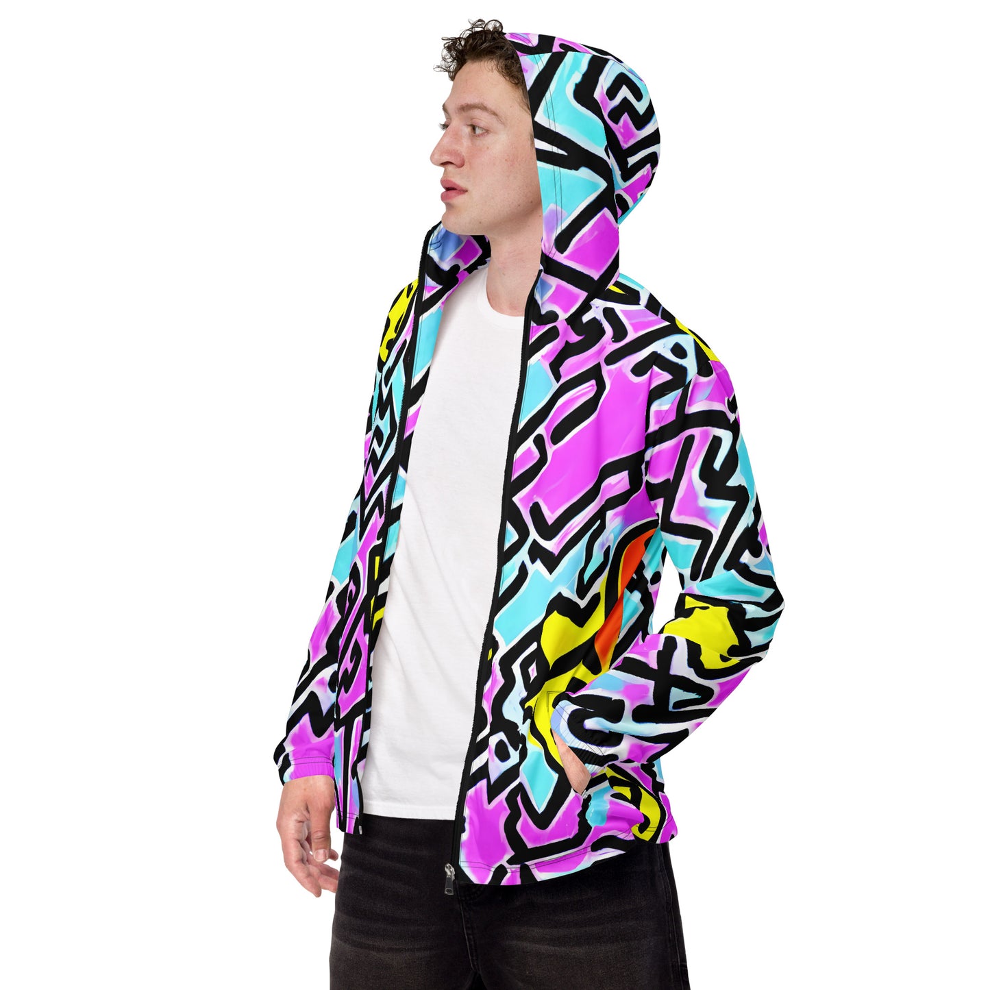 Men’s windbreaker - Punky Scribbles