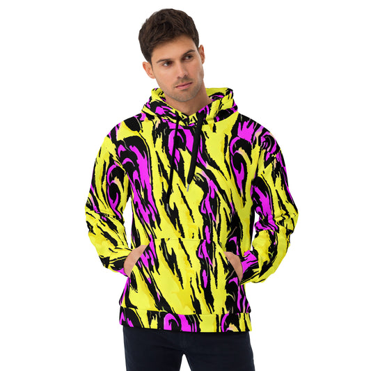 Men's Hoodie - Electric Zebra