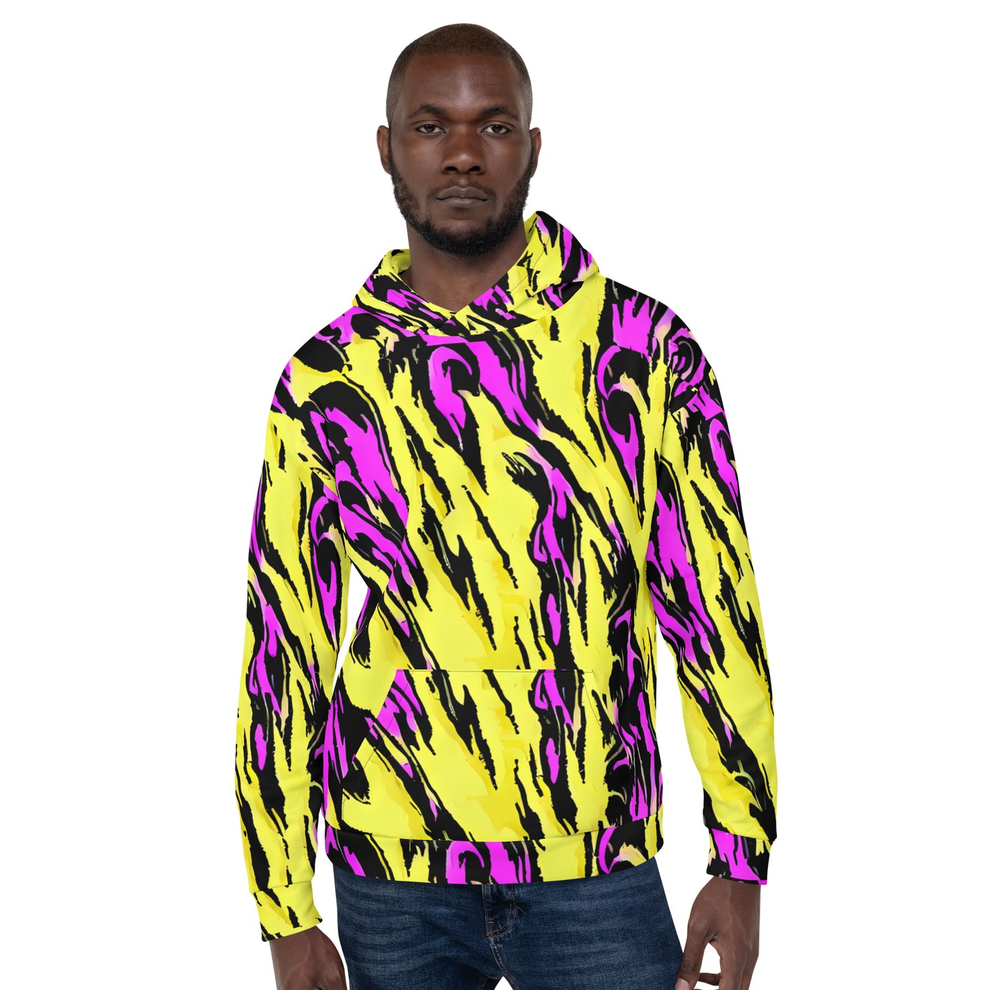 Men's Hoodie - Electric Zebra