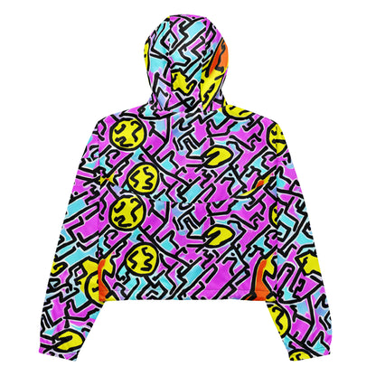 Women’s cropped windbreaker - Punky Scribbles