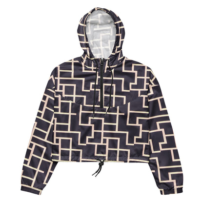 Women’s cropped windbreaker - Aurum Maze