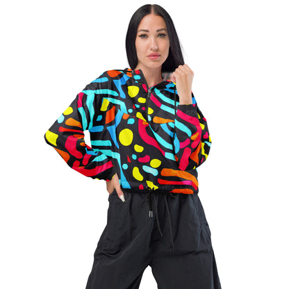 Women’s cropped windbreaker - Black River