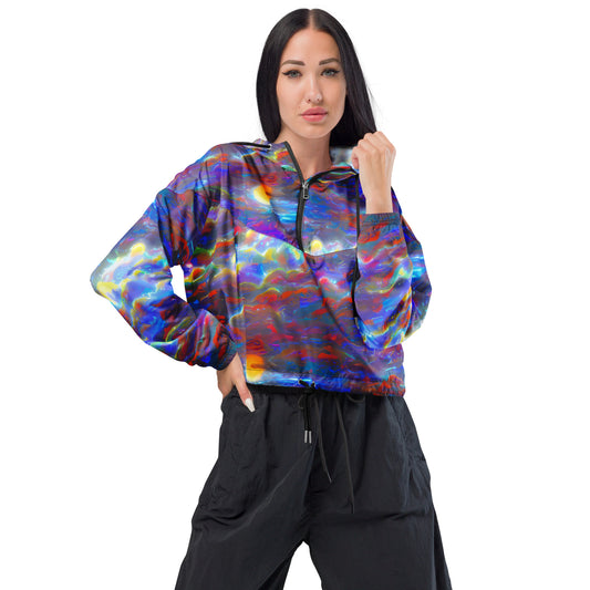 Women’s cropped windbreaker - Nebula Dream