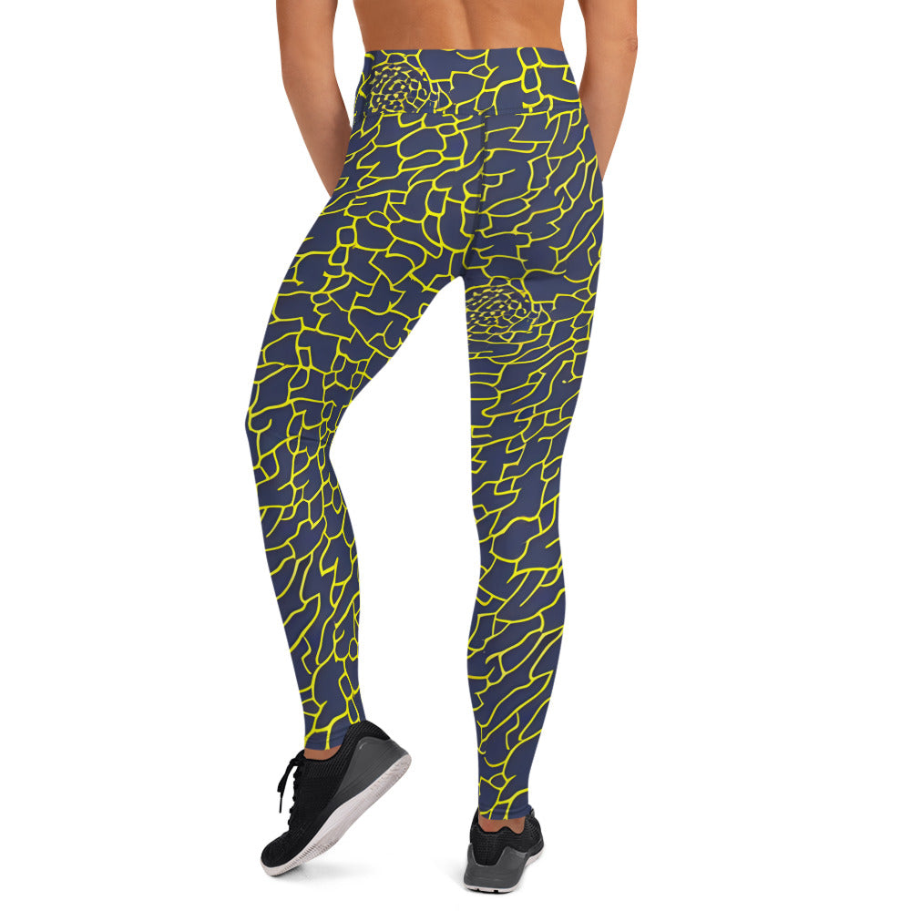 Yoga Leggings - Midnight Bloom