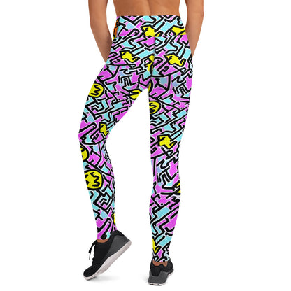 Yoga Leggings - Punky Scribbles