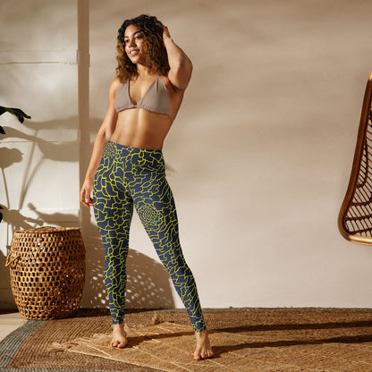 Yoga Leggings - Midnight Bloom