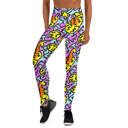 Yoga Leggings - Punky Scribbles