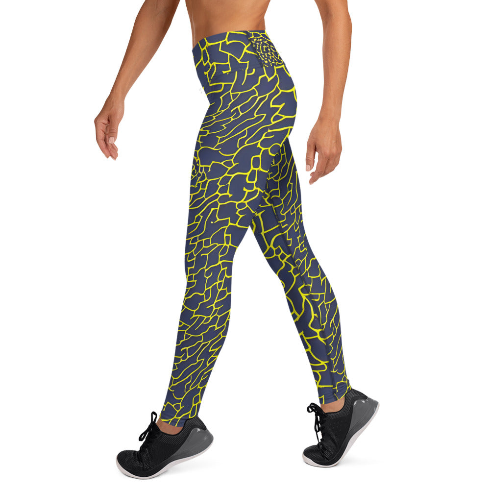 Yoga Leggings - Midnight Bloom