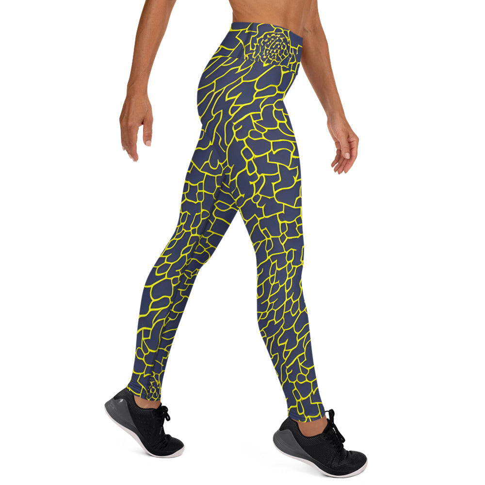 Yoga Leggings - Midnight Bloom