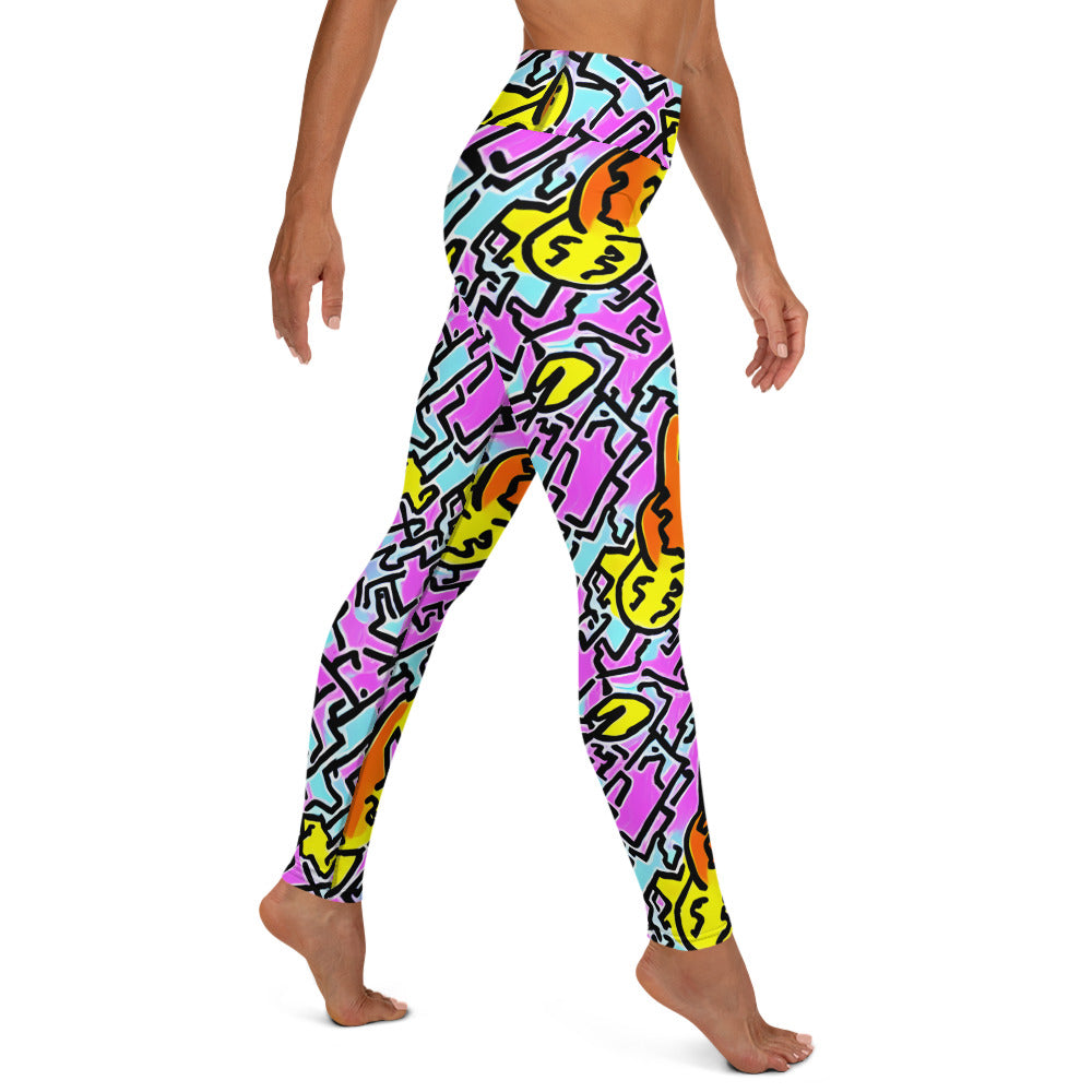 Yoga Leggings - Punky Scribbles