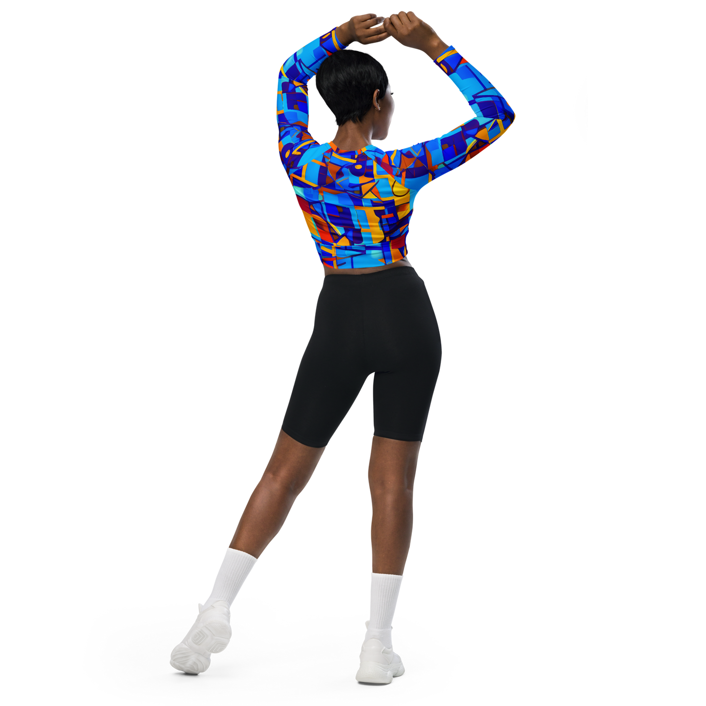 Long Sleeve Crop Top - Radiant Labyrinth