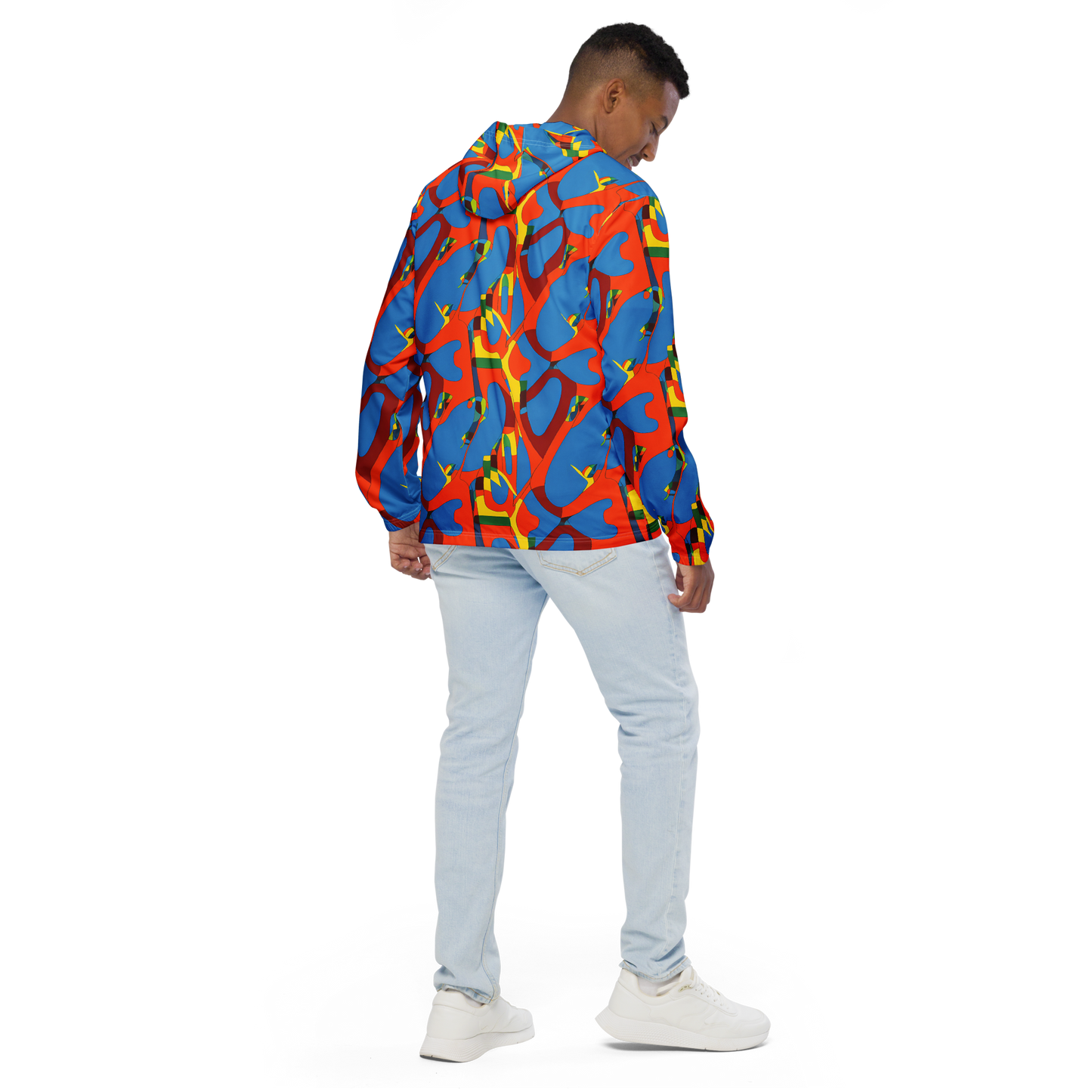 Men's Windbreaker - Fire Ocean Fusion