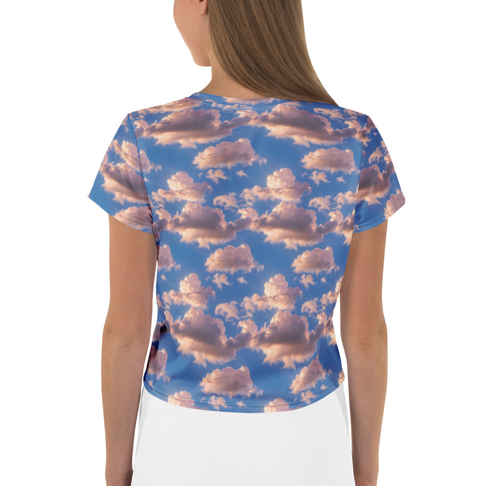 Women's Crop Tee - Cotton Candy Skies