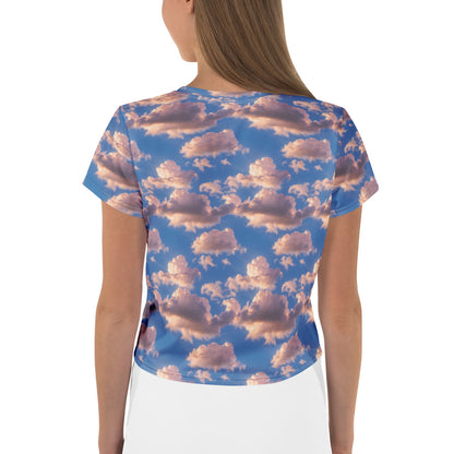 Women's Crop Tee - Cotton Candy Skies